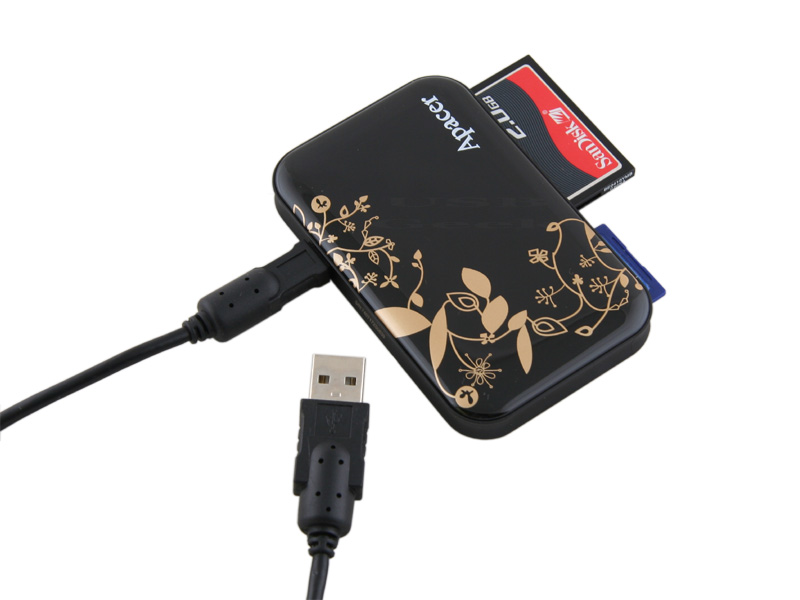 Illustration for article titled Apacer Mega Steno USB Reader Turns Staid Into Style